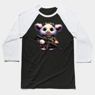 Fluffy Cow Baseball T-Shirt